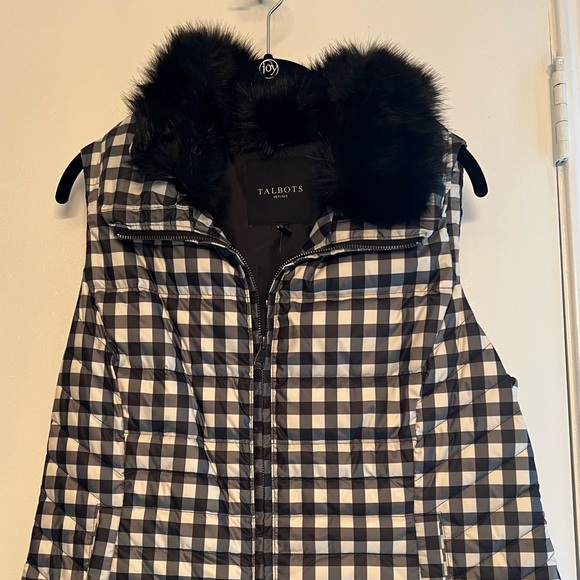 Talbots Jackets & Blazers - NWT Talbots puffy vest with Faux Fur Collar